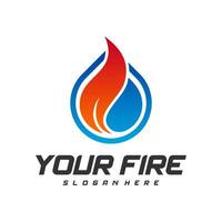 moderno fuoco logo concetto o icona design. vettore illustrazione