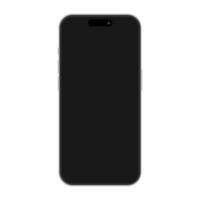 i phone 15 modello davanti Visualizza isolato vettore illustrazione su bianca sfondo. smartphone o mobile Telefono o cellulare tagliare su modello.