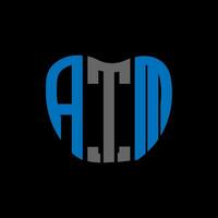 ATM lettera logo creativo design. ATM unico design. vettore