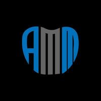 amm lettera logo creativo design. amm unico design. vettore