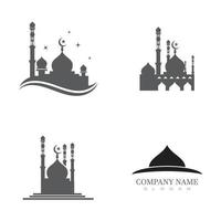 Moschea modello logo simbolo vettore illustration design