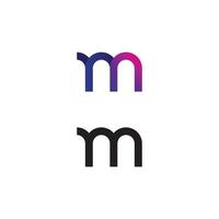 m lettera logo modello carattere identità e design del logo aziendale vettore