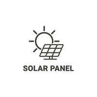 semplice solare pannello tecnologia logo vettore. vettore