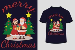 allegro Natale, tipografia t camicia design. vettore