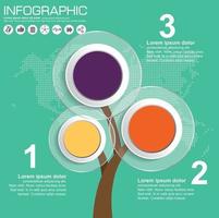 elementi di infografica albero astratto. modello di progettazione. vettore