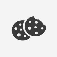 del browser biscotto, torta, dolce icona vettore isolato simbolo cartello