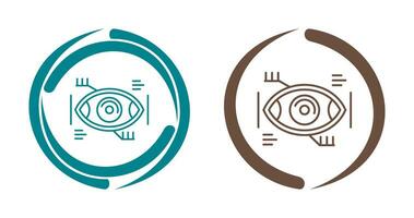 occhio riconoscimento vettore icona