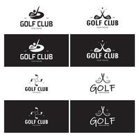 golf palla logo, golf design bastone logo, logo per professionale golf squadra, golf club, torneo, golf memorizzare attività commerciale, golf corso, evento vettore