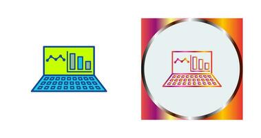 unico in linea statistiche vettore icona