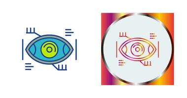 occhio riconoscimento vettore icona