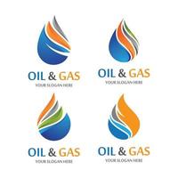immagini del logo di petrolio e gas vettore