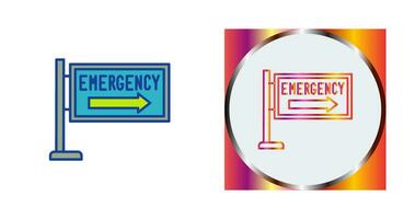 emergenza cartello vettore icona