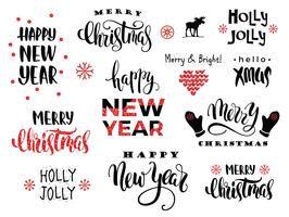 Buon Natale e Felice Anno nuovo. Vector lettering calligrafia