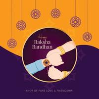 modello di banner felice raksha bandhan festival indiano vettore