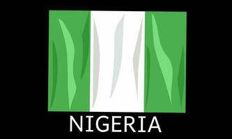 vettore illustrazione, nigeriano bandiera per commemorare indipendenza giorno. con isolato nero sfondo