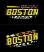 boston città Vintage ▾ urbano vibrazioni a strisce ombra carattere tipografico, per Stampa su t camicie eccetera. vettore
