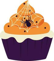 ragno Halloween cupcakes illustrazione vettore