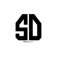 lettera sd moderno unico forma piatto astratto creativo monogramma elegante logo design vettore