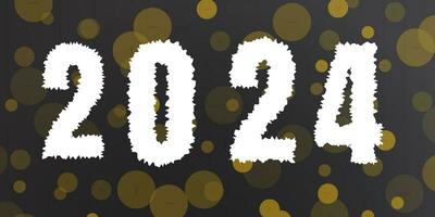 2024 nuovo anno astratto brillante colore oro onda design elemento, lusso nuovo anno sfondo, nuovo anno saluti carta vettore