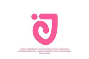 lettera j combinazione con amore icona logo design vettore