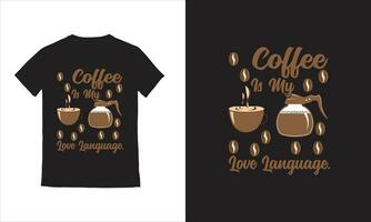 caffè maglietta design tipografia caffè tazza maglietta vettore modello,