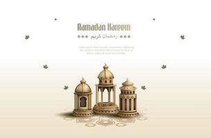 saluti islamici ramadan kareem card design template vettore