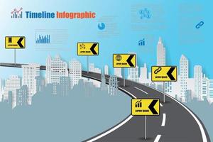 business roadmap timeline modello infografico illustrazione vettoriale