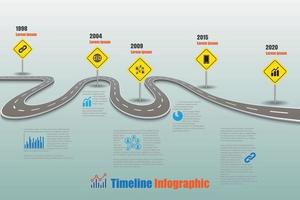 business roadmap timeline modello infografico illustrazione vettoriale
