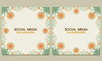 sociale media inviare sfondo con naturale floreale ornamento. adatto per sociale media inviare, bandiera design e Internet Annunci. vettore