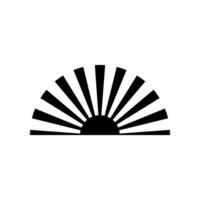 tramonto icona vettore. Alba illustrazione cartello. sole simbolo o logo. vettore