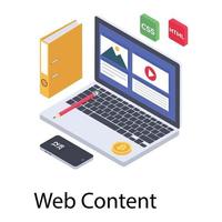 gestione dei contenuti web vettore