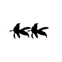 paio di il oro pesce silhouette, può uso per logo grammo, arte illustrazione, pittogramma, sito web, decorazione, o grafico design elemento. vettore illustrazione