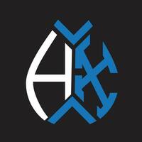 hx lettera logo design.hx creativo iniziale hx lettera logo design. hx creativo iniziali lettera logo concetto. vettore
