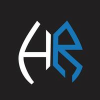hr lettera logo design.hr creativo iniziale hr lettera logo design. hr creativo iniziali lettera logo concetto. vettore