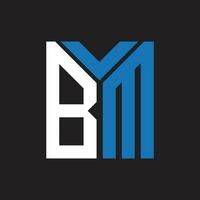 bm lettera logo design.bm creativo iniziale bm lettera logo design. bm creativo iniziali lettera logo concetto. vettore