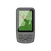 posizionamento portatile GPS cartone animato vettore illustrazione