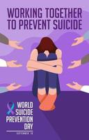 poster della giornata mondiale per la prevenzione del suicidio vettore