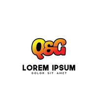 qg iniziale logo design vettore