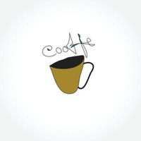 caffè in tazza. illustrazione vettoriale. stile piatto. disegno decorativo vettore