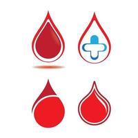 immagini del logo goccia di sangue vettore