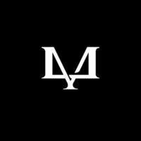 m v monogramma reale minimalista logo design vettore