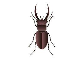 gigante cervo scarafaggio vettore arte isolato su bianca sfondo