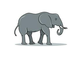 elefante cartone animato personaggio vettore piatto design