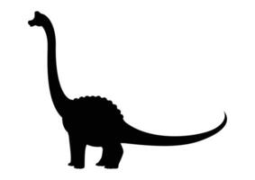 pelorosauro dinosauro silhouette vettore isolato su bianca sfondo