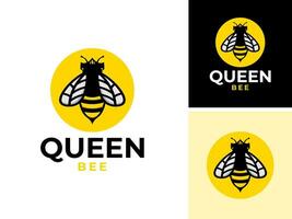 vettore animale Regina ape insetto corona logo