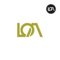 lettera loa monogramma logo design vettore