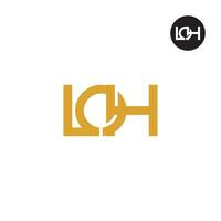 lettera loh monogramma logo design vettore