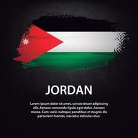 pennello bandiera giordania vettore