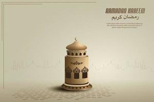 saluti islamici ramadan kareem card design background vettore