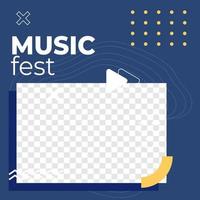 modello di post sui social media per la progettazione di poster musicali vettore